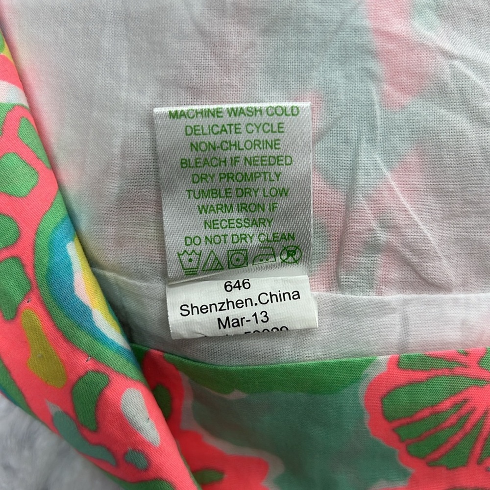 Lilly Pulitzer Blue Asymmetrical One-Shoulder Sundress ~ Size Medium - Picture 7 of 7